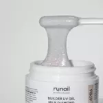 Моделирующий УФ-гель светоотражающий BUILDER UV GEL MILK DIAMOND, 15г №9869 — изображение 4
